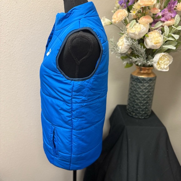 PUMA Blue Quilted Puffer Vest | Size L - Picture 3 of 10